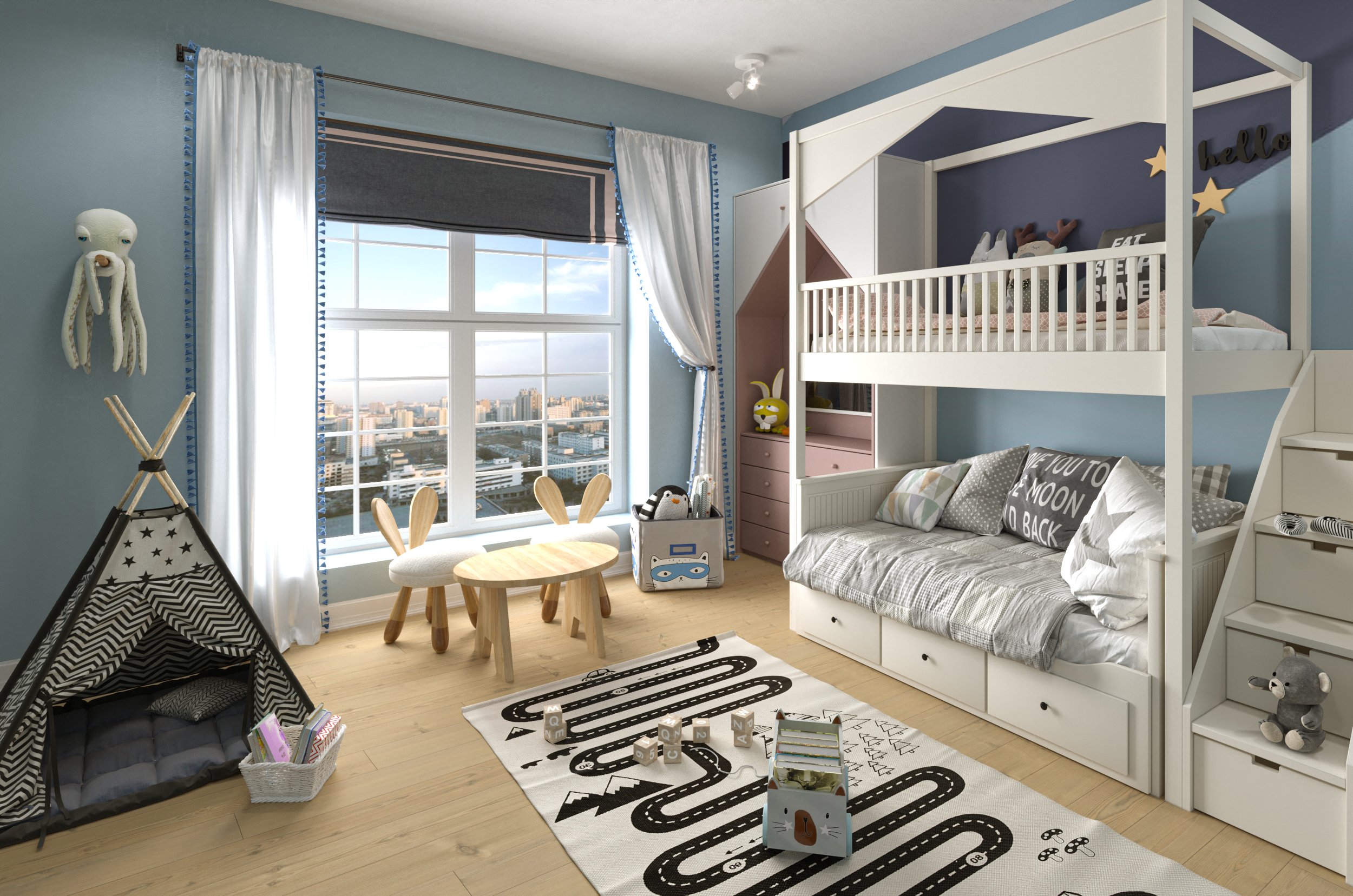child-room Bulut Kalesi Çocuk Odası Takımı - Görsel 1